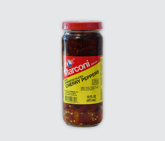 Hot Marinated Sliced Cherry Peppers